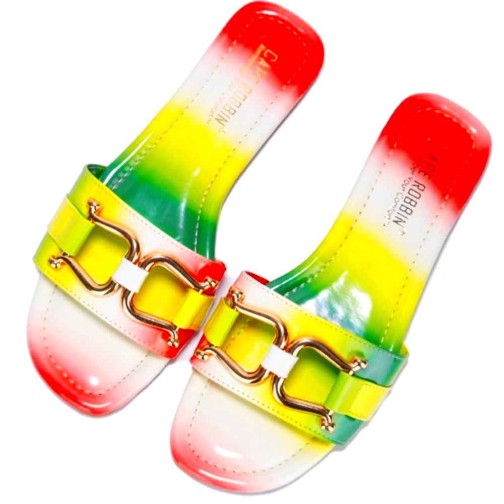 Multi print sandal